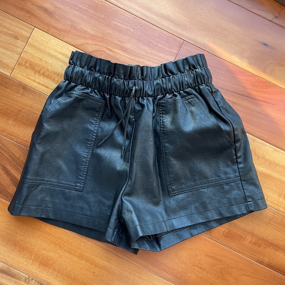 Faux Leather Shorts